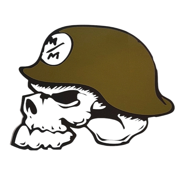 π New 6" HELMET Skull Metal Mulisha Bumper Sticker Vinyl Decal - Picture 1 of 3